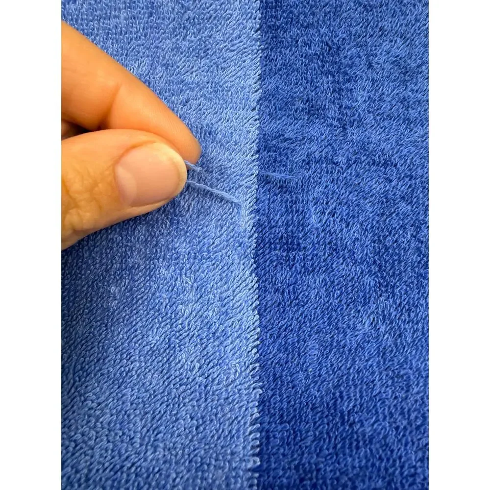 VINTAGE blue stripe bath towel